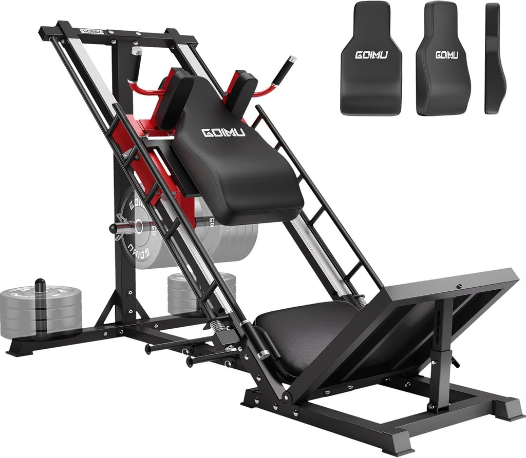 MITONOS Leg Press Hack Squat Machine Combo, 3 in 1 Adjustable Leg Press Machine for Home Gym, Smooth Leg Exercise Machine, Hack Squat Machine for Full Lower Body Workout with Weight Storage Posts L2