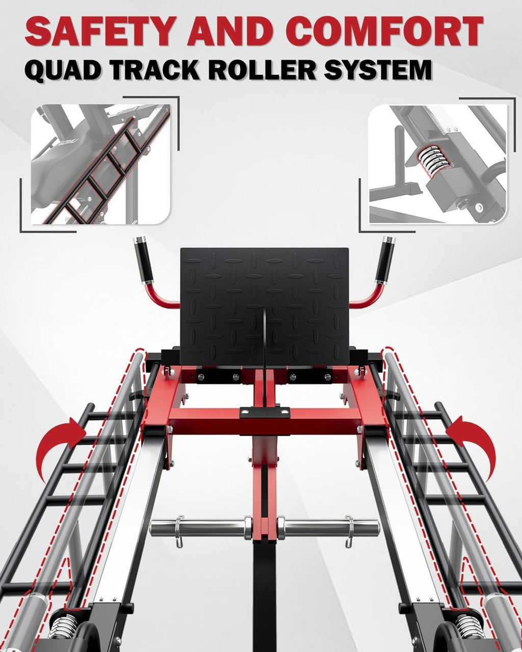 MITONOS Leg Press Hack Squat Machine Combo, 3 in 1 Adjustable Leg Press Machine for Home Gym, Smooth Leg Exercise Machine, Hack Squat Machine for Full Lower Body Workout with Weight Storage Posts L2