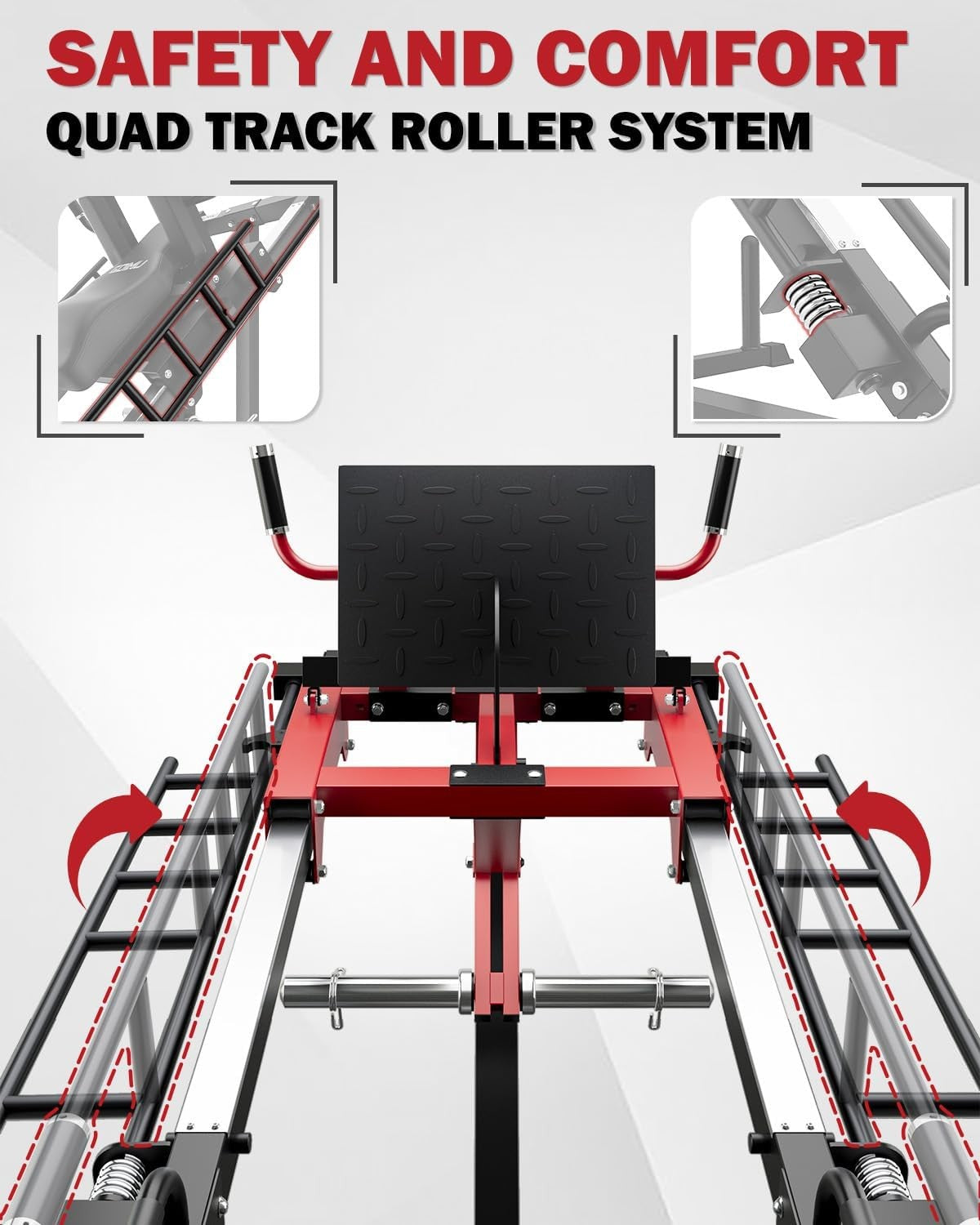 MITONOS Leg Press Hack Squat Machine Combo, 3 in 1 Adjustable Leg Press Machine for Home Gym, Smooth Leg Exercise Machine, Hack Squat Machine for Full Lower Body Workout with Weight Storage Posts L2