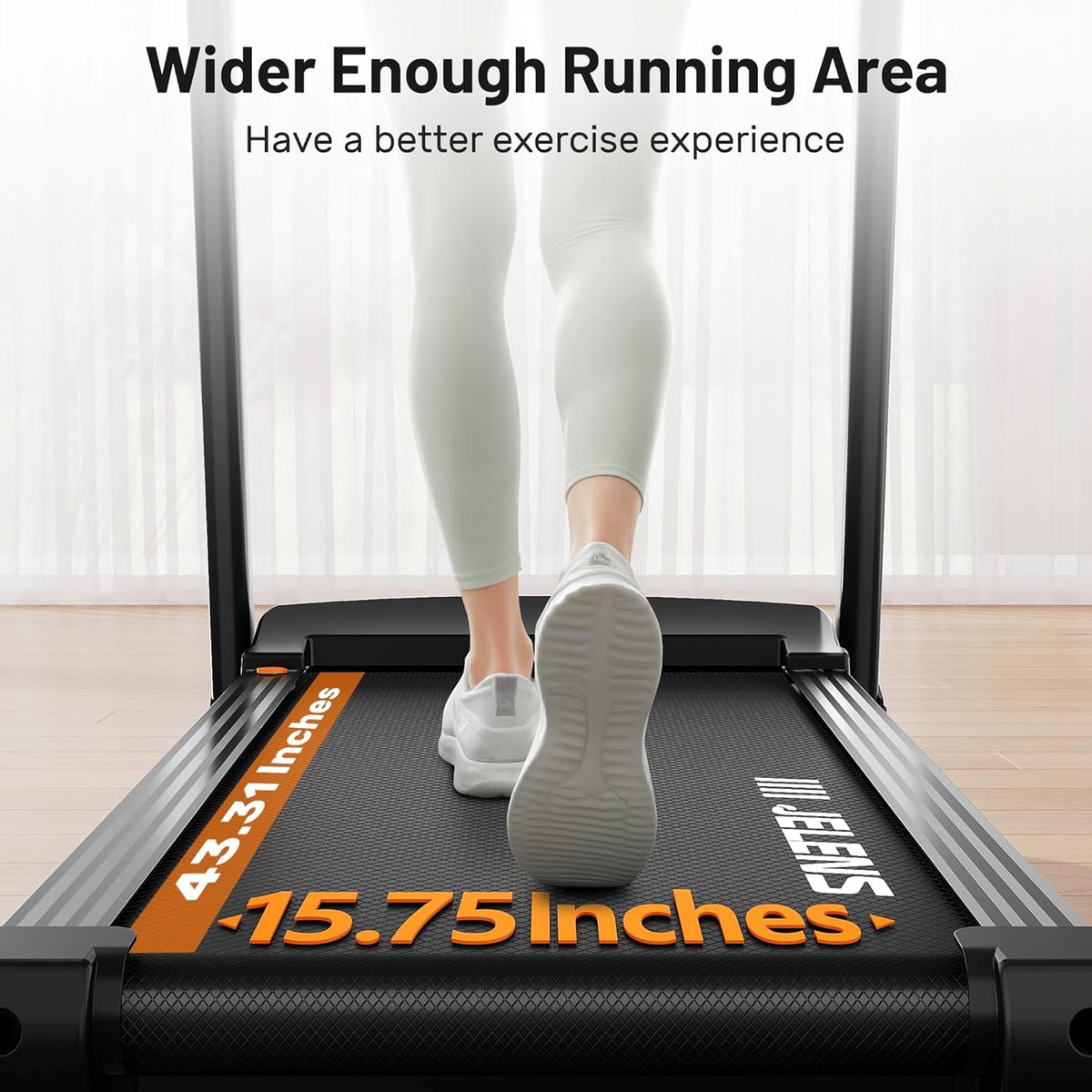 330-440lbs Capacity Treadmill for Home, Foldable Treadmill with 0-15% Auto Incline, Portable Treadmill Compact Foldable Walking Pad Treadmills with 7.5 MPH Speed