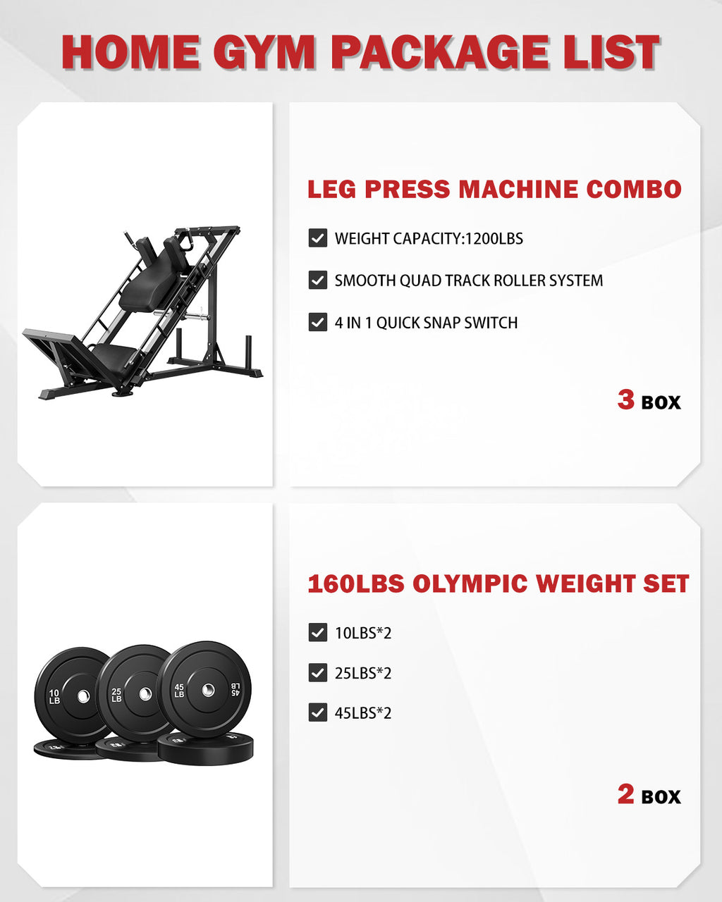 MITONOS Leg Press Hack Squat Machine Combo, 3 in 1 Adjustable Leg Press Machine for Home Gym, Smooth Leg Exercise Machine, Hack Squat Machine for Full Lower Body Workout with Weight Storage Posts L2