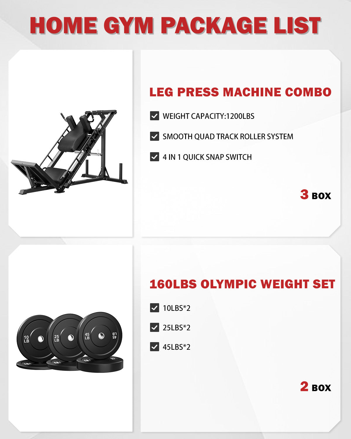 MITONOS Leg Press Hack Squat Machine Combo, 3 in 1 Adjustable Leg Press Machine for Home Gym, Smooth Leg Exercise Machine, Hack Squat Machine for Full Lower Body Workout with Weight Storage Posts L2