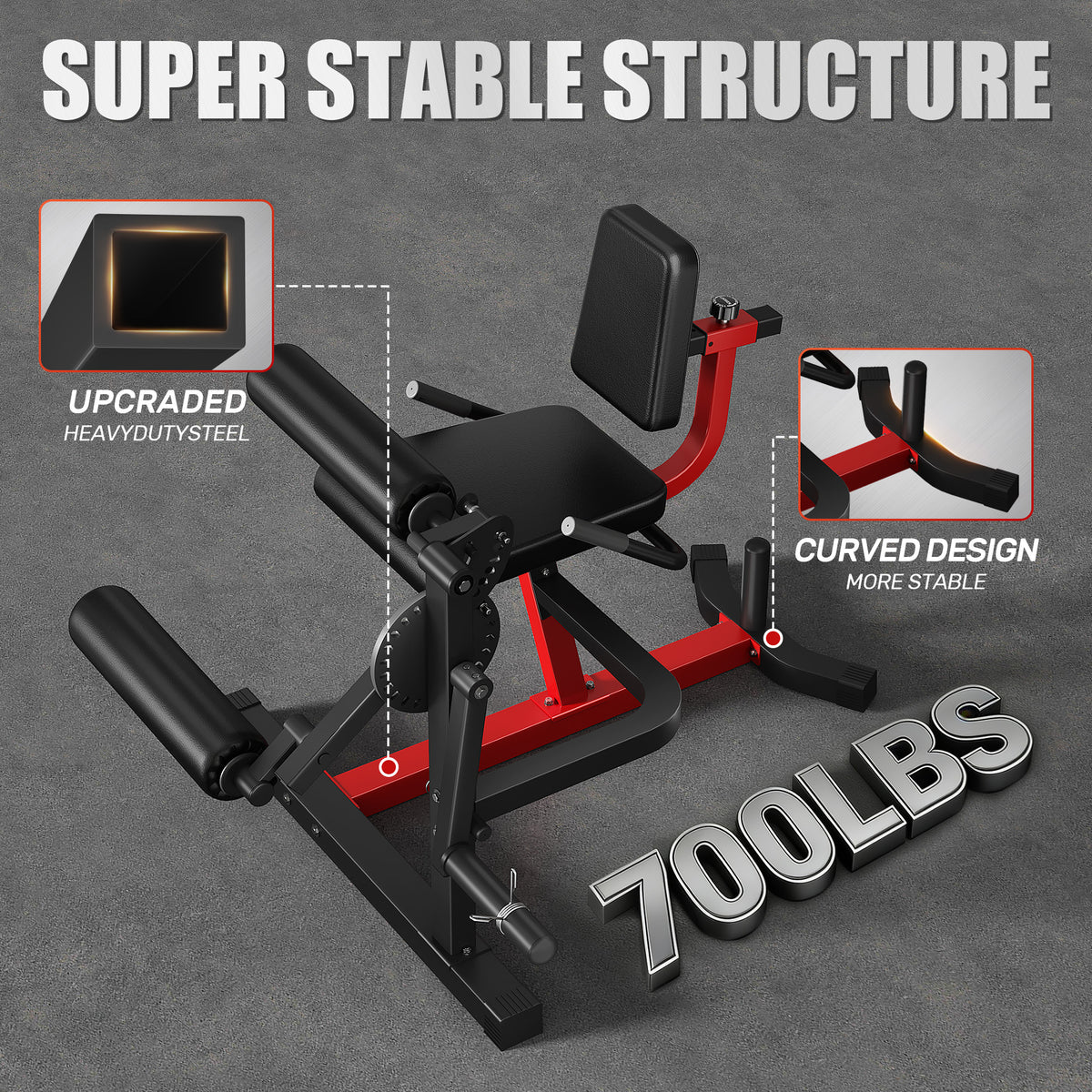 MITONOS Leg Extension and Curl Machine,4 in 1 Lower Body Workout Machine，Adjustable Leg Curl Machine with,Leg Extension Machine with Exercise Bench,Home Gym Weight Machine with 100lb Plates
