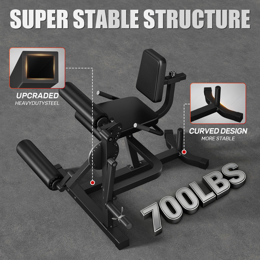 MITONOS Leg Extension and Curl Machine,4 in 1 Lower Body Workout Machine,Adjustable Leg Curl Machine with,Leg Extension Machine with Exercise Bench,Home Gym Weight Machine with 100lb Plates