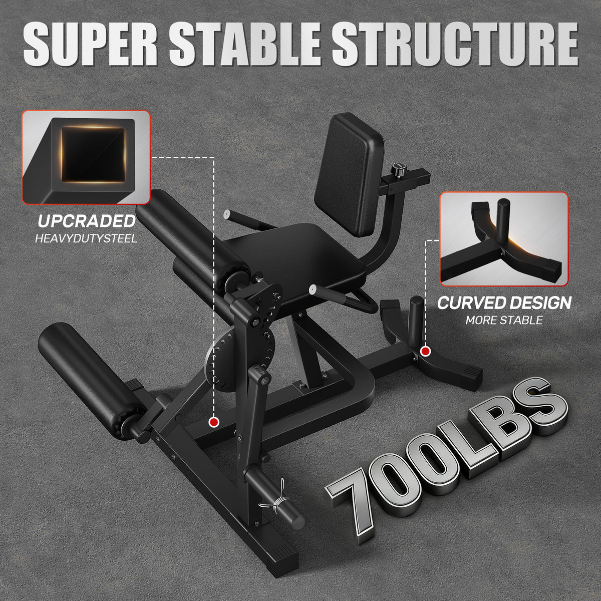 MITONOS Leg Extension and Curl Machine,4 in 1 Lower Body Workout Machine,Adjustable Leg Curl Machine with,Leg Extension Machine with Exercise Bench,Home Gym Weight Machine with 100lb Plates