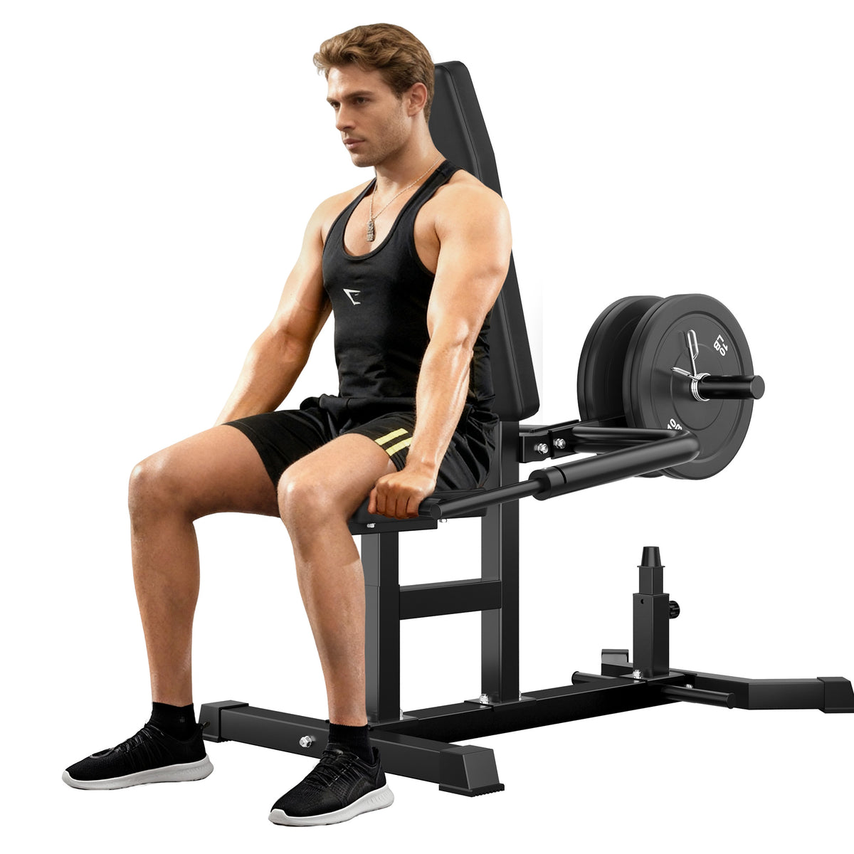 Seated Dip Machine, 400LBS Strength Training Upper Body Machine with Tricep Dip Press & Cable Bar for Home Gym