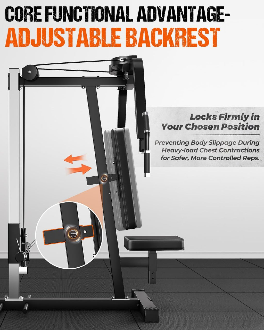 Chest Fly Machine, Reverse Delt Machine Adjustable Upper Body Specialty for Pectoral and Rear Deltoid, Chset Machine with Band Pegs for Home Gym