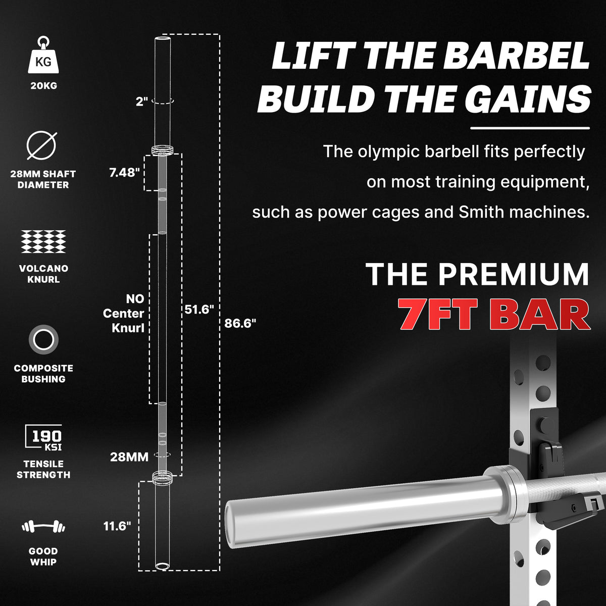 MITONOS Wall Mount Foldable Squat Power Rack, Compact 1100 lbs Weight Capacity Home Gym Training Station,Heavy-Duty Steel Space Efficient Workout Frame with Pull-up Bar and 360° Landmine,White Machine with Barbell and Bench