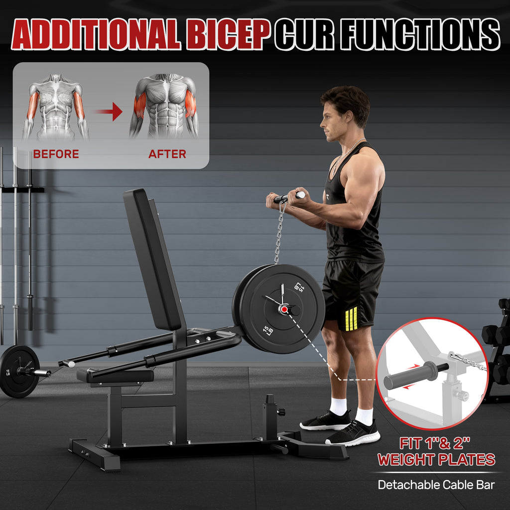 Seated Dip Machine, 400LBS Strength Training Upper Body Machine with Tricep Dip Press & Cable Bar for Home Gym