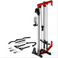 Mitonos Cable Crossover Machine, Wall Mount LAT Pull Down Machine with 18 Positions Dual Pulley System with Removable Footplate for Garage Home Gym