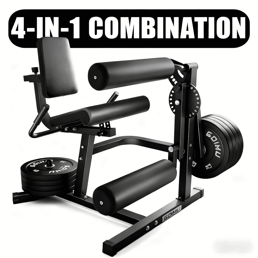 MITONOS Leg Extension and Curl Machine, 4 in 1 Lower Body Workout Machine， Adjustable Leg Curl Machine, Leg Extension Machine with Exercise Bench, Home Gym Weight Machine