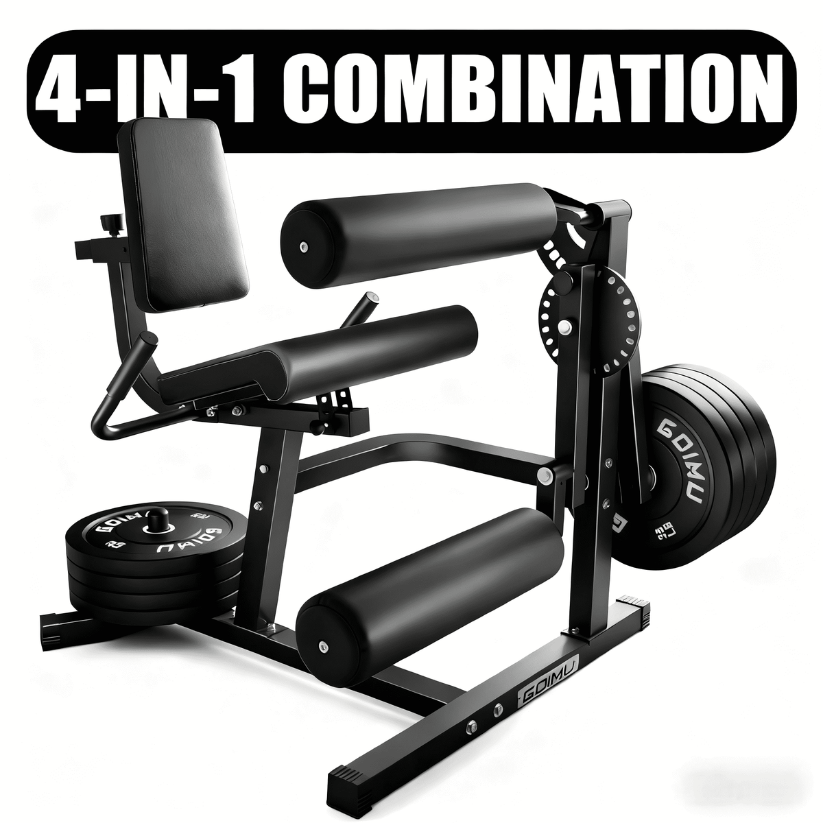 MITONOS Leg Extension and Curl Machine, 4 in 1 Lower Body Workout Machine， Adjustable Leg Curl Machine, Leg Extension Machine with Exercise Bench, Home Gym Weight Machine