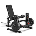Mitonos Dual Independent Leg Machine Adjustable Unilateral Lower Body Training Equipment Plate Loaded Leg Extension and Leg Curl Machine for Home Gym,Black with 70LBS Black Weight Plates Set