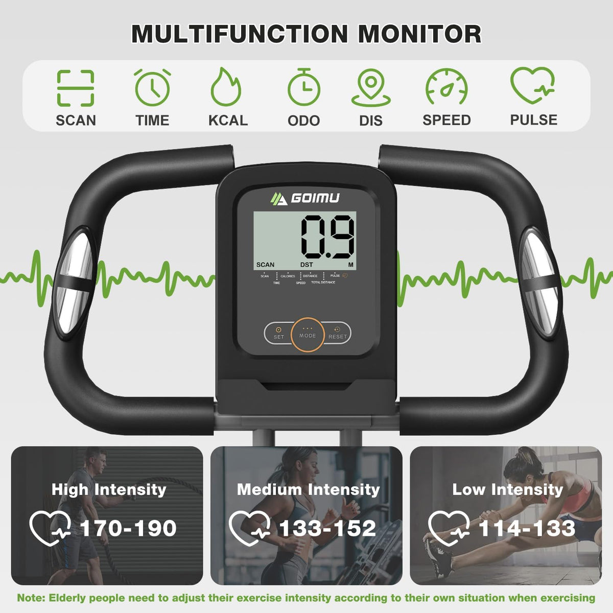 5-in-1 Folding Exercise Bike,Magnetic Cycling Bicycle X Bike with 16 Levels of Resistance for Home Indoor Cardio Workout