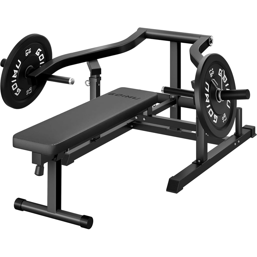 MITONOS Chest Press Machine, 1300lbs Bench Press Machine with Independent Converging Arms, Adjustable Flat Incline Bench for Chest, Arm and AB Workouts