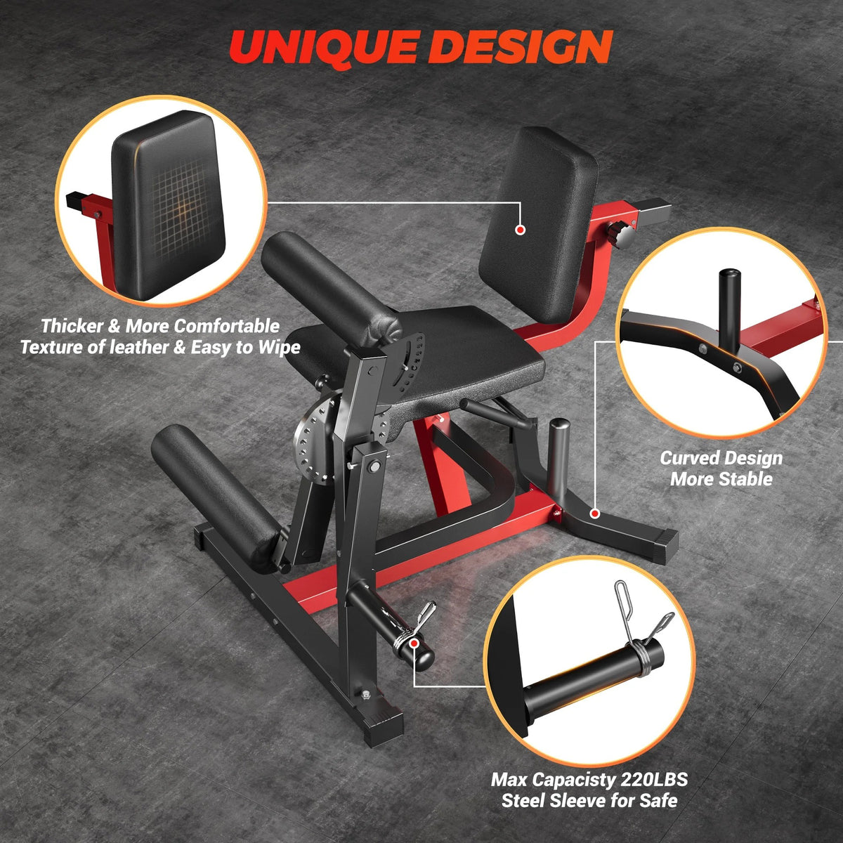 MITONOS Leg Extension and Curl Machine, 4 in 1 Lower Body Workout Machine， Adjustable Leg Curl Machine,Leg Extension Machine with Exercise Bench, Home Gym Weight Machine
