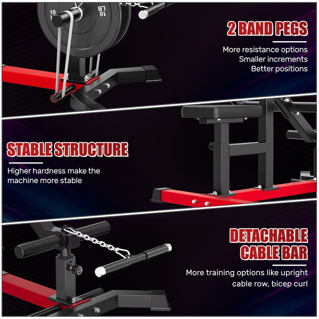 Seated Dip Machine, 400LBS Strength Training Upper Body Machine with Tricep Dip Press & Cable Bar for Home Gym