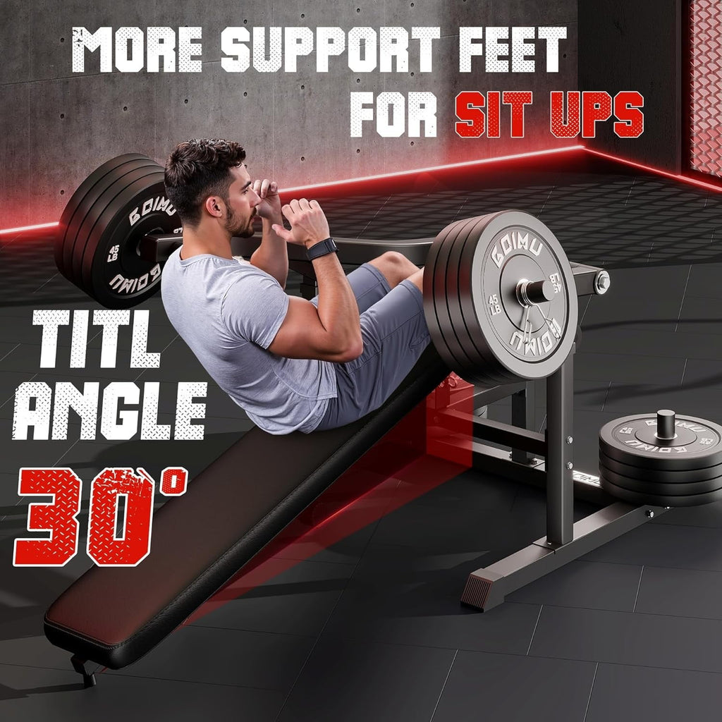 MITONOS Chest Press Machine, 1300lbs Bench Press Machine with Independent Converging Arms, Adjustable Flat Incline Bench for Chest, Arm and AB Workouts