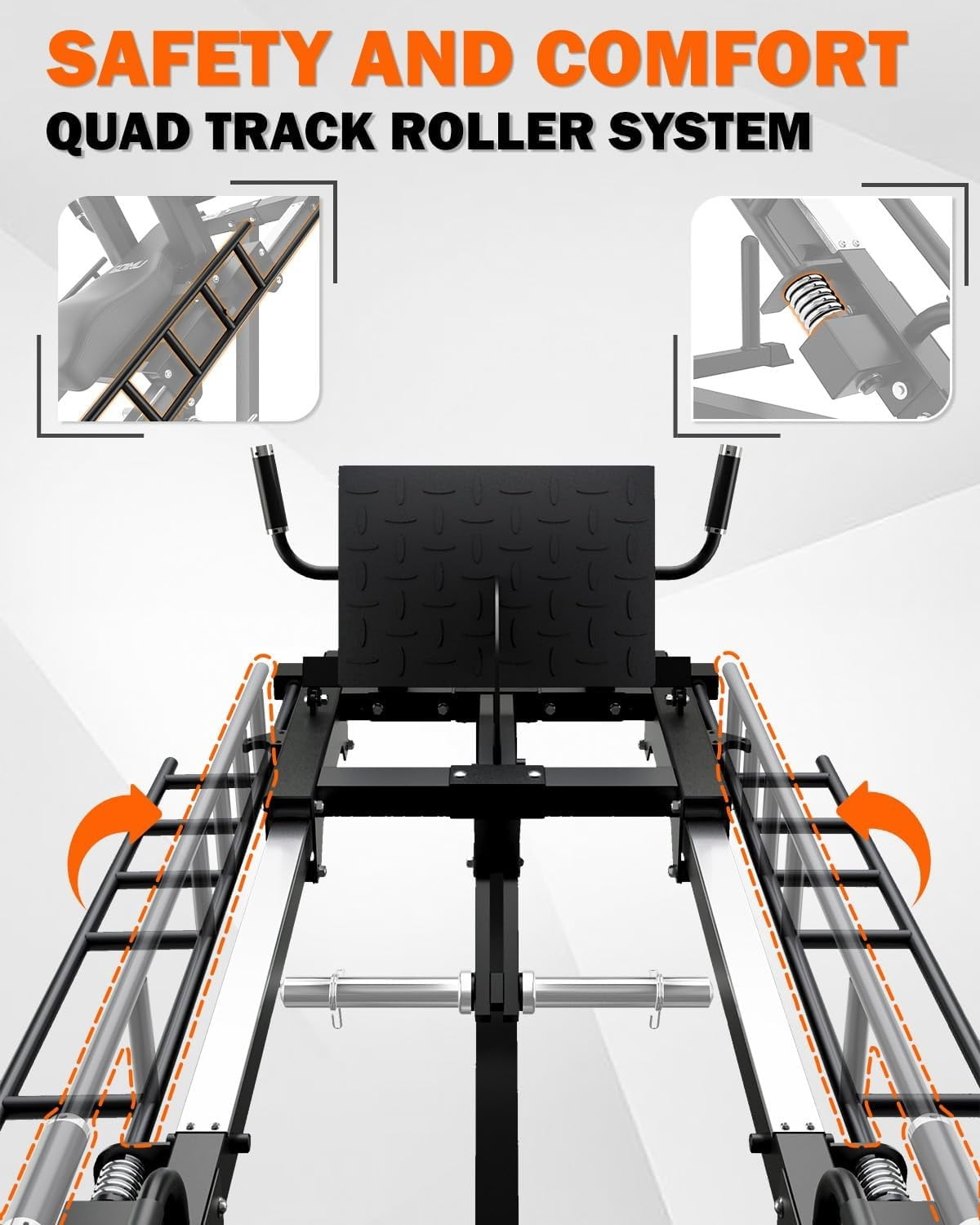 MITONOS Leg Press Hack Squat Machine Combo, 4 in 1 Adjustable Leg Press Machine for Home Gym, Smooth Leg Exercise Machine, Hack Squat Machine for Full Lower Body Workout with Weight Storage Posts L2