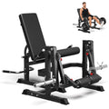 Mitonos Dual Independent Leg Machine Adjustable Unilateral Lower Body Training Equipment Plate Loaded Leg Extension and Leg Curl Machine for Home Gym,Black