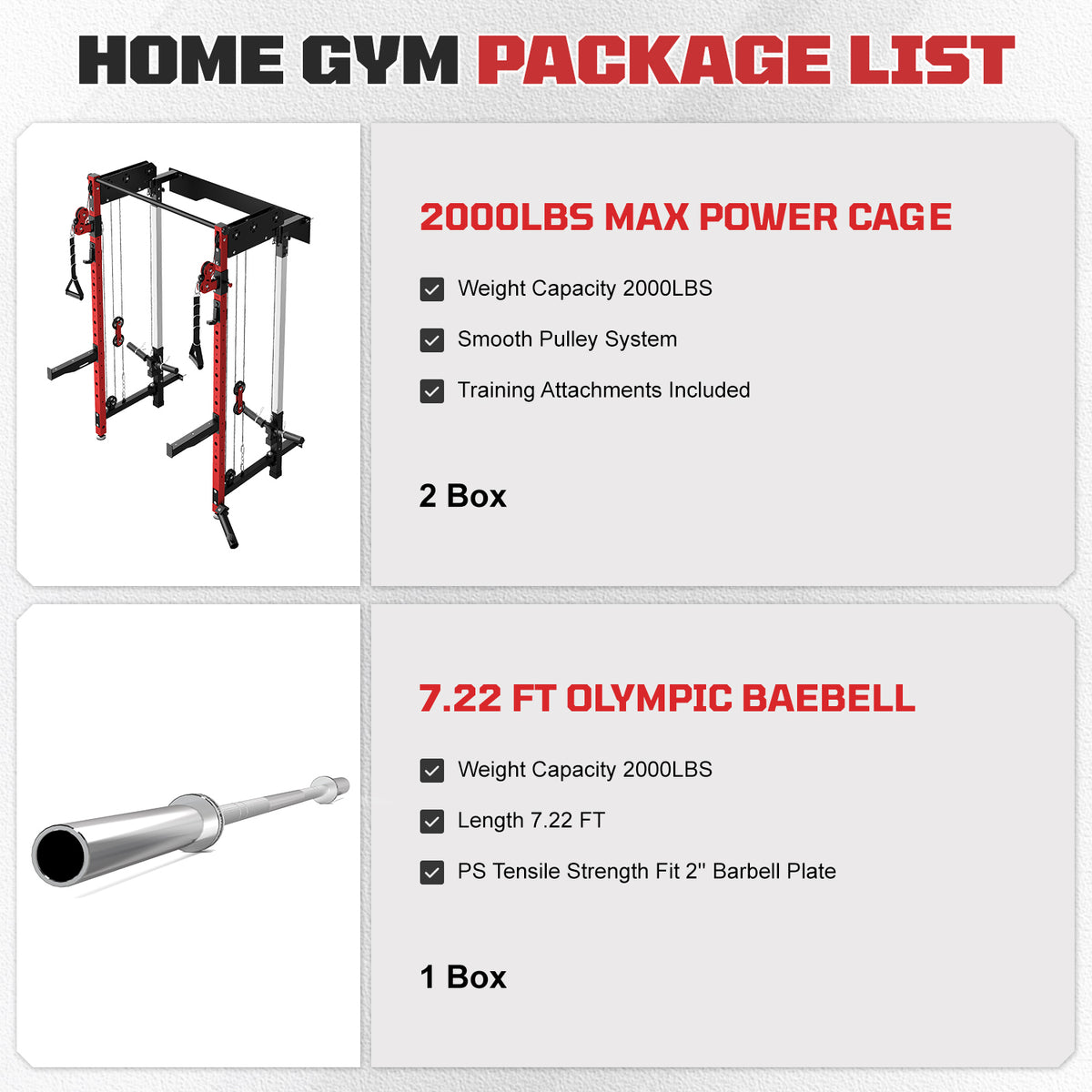 Wall Mounted Folding Squat Rack,1200 LBS Power Rack with Dual Independent Pulley System, 5 Adjustable Modes, Functional Trainer for Space Saving Home Gym with 1000 LB Barbell ,Red